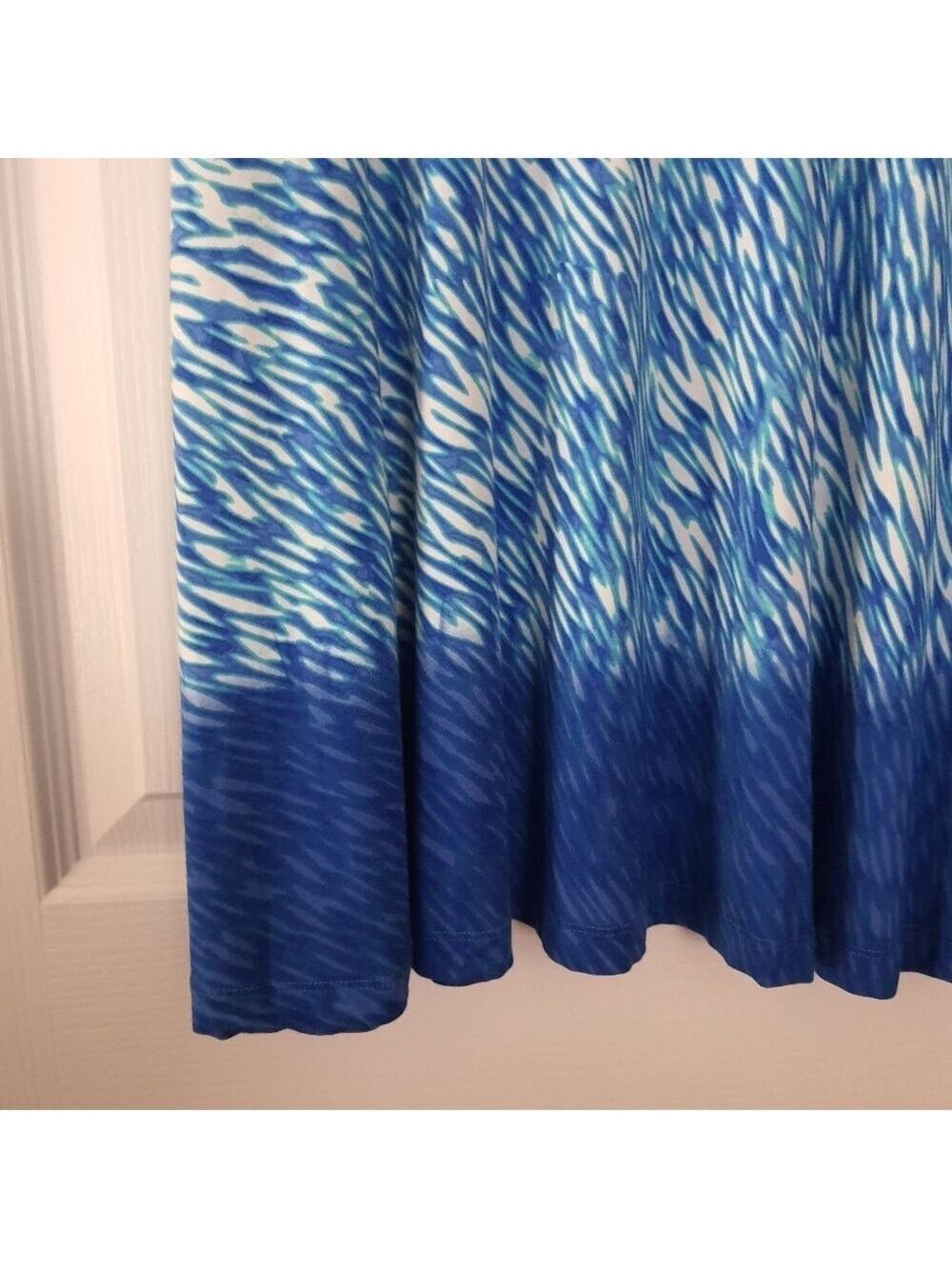 Athleta Reef Tank Dress Womens M Blue Aqua Print Soft Stretch Sleeveless - Picture 6 of 10